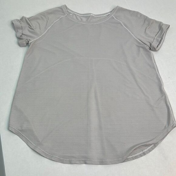 Lululemon gray open up tie-back tee size 8 E UC - Picture 1 of 13